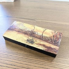 Pretty Antique Hand Painted Nib • Drawing Box Rustic Fishing Decor