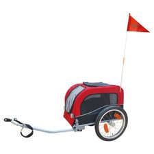 Nobby Remorque À Vélo Pour Chiens, Senlima, Rouge-Noir, Sûre Et Stable