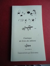 Catalogue de livres des éditions GLM en vente à l'association G.Levis Mano-1993