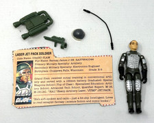 GI JOE ARAH Silver Grand Slam Figure complete with file card 1983 Vintage G.I.
