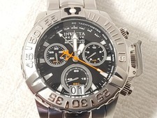 Invicta Reserve Subaqua Noma II Swiss Made Black Dial 13 Jewels Men's Watch SS