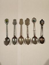 Lot of 6 Teaspoons, Collection, Souvenirs, Vintage, City/Country