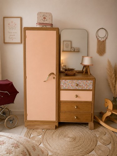 Armoire vintage asymétrique - vintage,