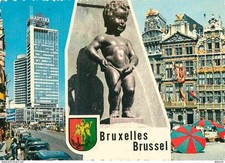 Belgique - Bruxelles - Brussel - Multivues - Manneken Pis - Carte Dentelée - CPM