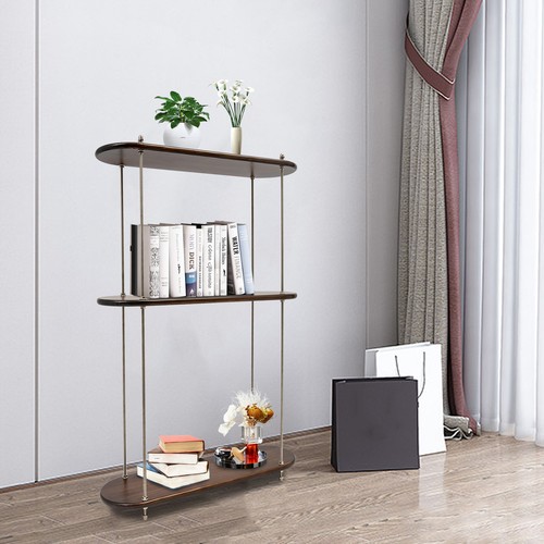 Tier bookshelf open wooden - open,