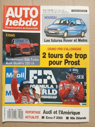 Auto hebdo 687 - hebdo, 2/8/1989