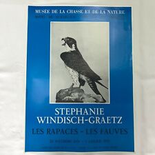 Affiche ancienne Musée de la Chasse Stéphanie WINDISCH-GRAETZ Les Rapaces