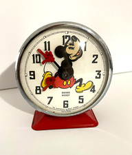 Vintage 1964 Walt Disney Bayard Mickey Mouse Alarm Clock Made In France