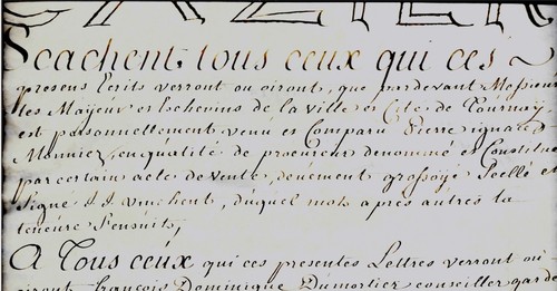 1750 parchemin tournai - 1750,