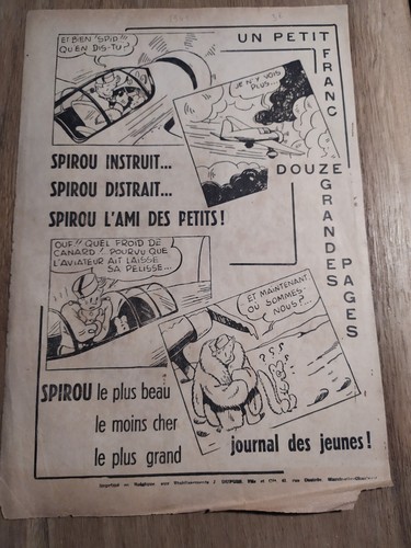 Spirou publicité franc 12 - spirou,