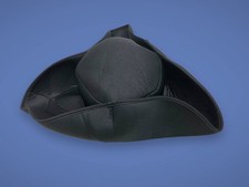 Adult Pirate Hat Foldable Tricorn Musketeer Costume Napoleon Bonaparte Headpiece