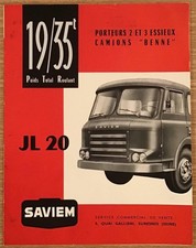 RENAULT SAVIEM JL20 Commercial Vehicle Brochure #65.577 Undated FRENCH TEXT