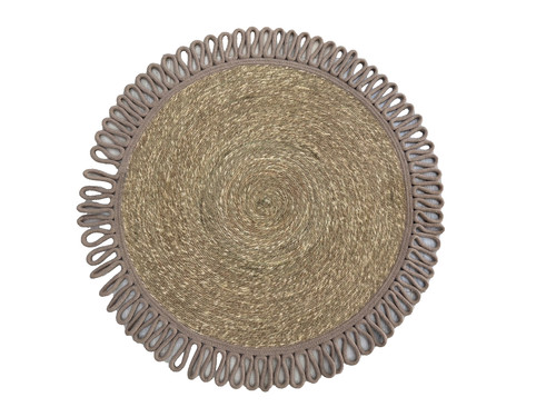 Tapis rond tissé - , à