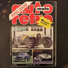 AUTO RETRO 72 BUGATTI PEUGEOT 403 CABRIOLET FIAT 500 AUBURN SPEEDSTER REPLICA