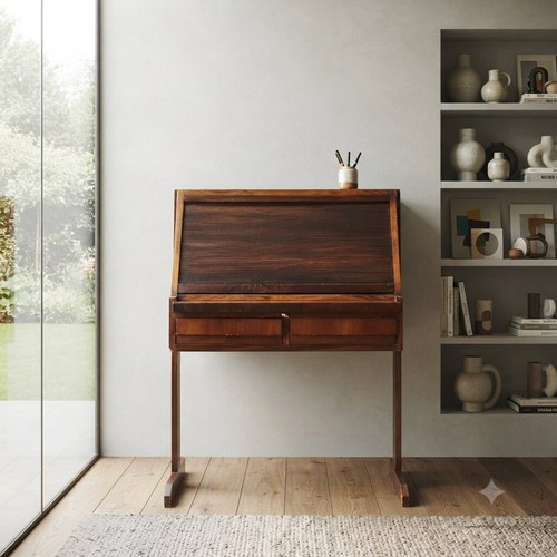 Bureau rouleau vintage bois - rouleau,