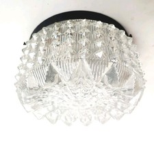 MAGNIFIQUE PLAFONNIER/APPLIQUE RZB VINTAGE 80'S DLG LIMBURG GLASSHUTE