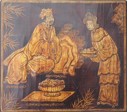 Laque sur bois chinoise - sur,