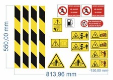 Autocollants Avertissements Bétonnière, Taille Petite