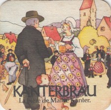 Sous bock de bière - Kanterbrau - Gold, bière spéciale - 9.5 X 9.5 cm