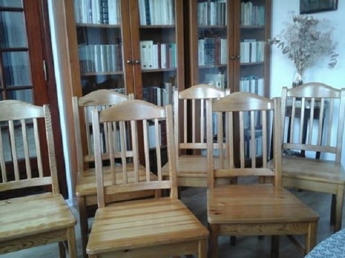 Lot chaises pin massif - de,