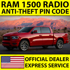 ✅RAM 1500 CAR RADIO ANTI-THEFT UNLOCKING PIN CODE FOR ALL MODELS✅