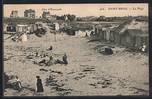 Cpa saint briac - la, avec