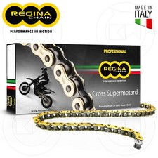 QUEEN 135RX3 RACING CHAIN STEP 520 120 GOLD LINKS MOTO CROSS SUPERMOTARD
