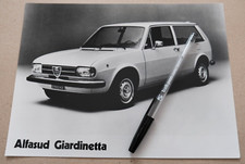 1970's ALFA ROMEO ALFASUD GIARDINETTA Photo Foto Presse Originale *No Brochure