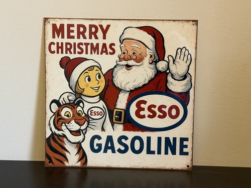 Esso gasoline santa - santa, tiger