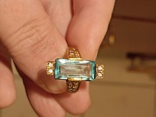 Bague en argent massif vermeil