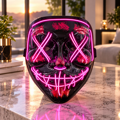 Masque halloween led néon - masque,