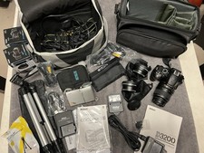 Nikon D3200 Camera  Black  And A Nikon Cool pix S10 With Lots Of Accessories