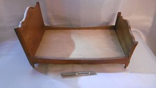 antique small wooden bed cabinetmaker work vintage