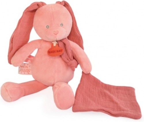 Doudou plat lapin terracotta - plat,