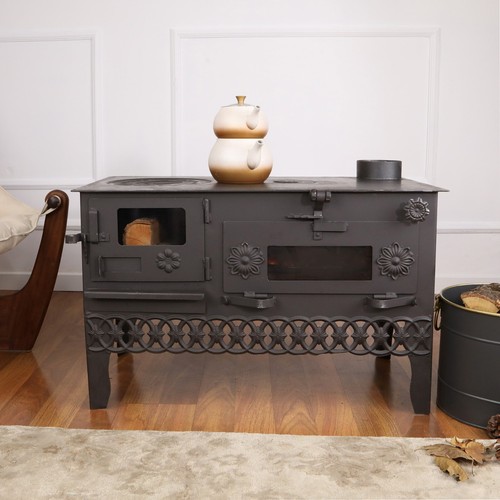 Poêle bois cuisinière - poêle, à