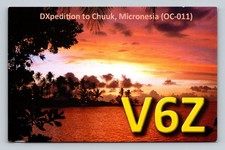 Ham Radio QSL V6Z Chuuk Micronesia 2016 DXpedition K3 FT450D