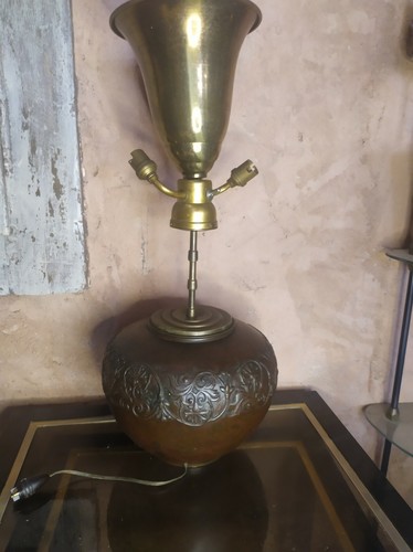 Lampe vase boule bronze 3 - boule,