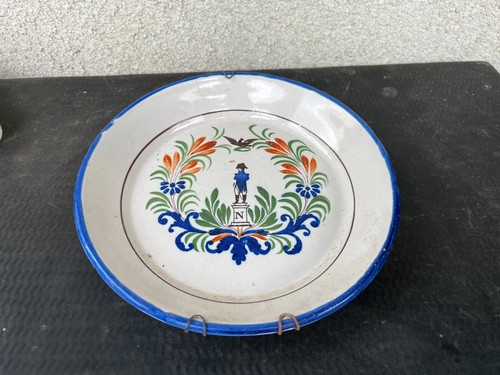 Assiette ancienne faïence - assiette,