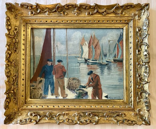 Ancien tableau marine - , mer