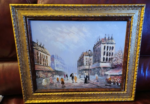 Huile sur toile paris cadre - toile,