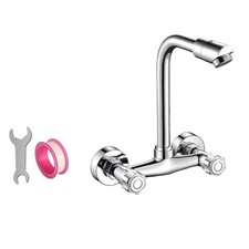 Mitigeur robinet d'évier de cuisine en laiton double usage avec réglage eau ch