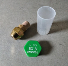 Gicleur fioul DANFOSS 0,65 80°S LE Débit 0.65 USgal/h  angle 80° Type S LE