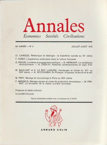 Annales economies sociétés - annales,