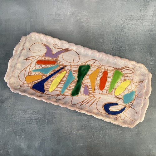 Grand plat cake - cake, céramique