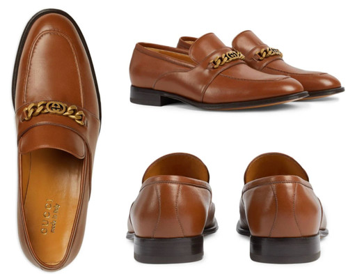 Gucci chaîne slip cuir - slip-on, en