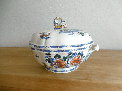 Soupiere faience gien decor - soupiere,