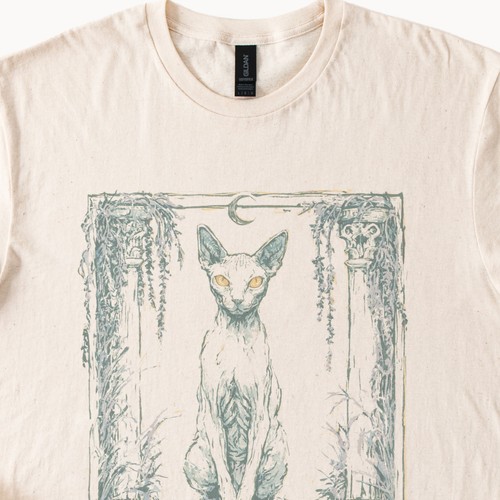 Sphynx cat graphic tee - sphynx,