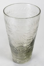 19th Century Flip Glass Hand Etched Design Vase