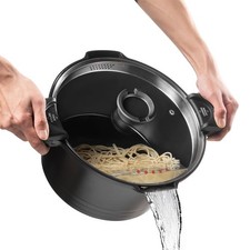 Cuiseur à pâtes 28 cm 8L, Revêtement Anti-Adhérent, Fonte Aluminium Tous Feux...