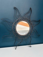 Miroir soleil en fer forgé